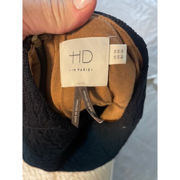 Anthropology HD in Paris Color Block Herringbone Stretch Knit Pencil Skirt 2 - Picture 10 of 11